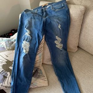 Joe’s Ripped skinny ankle jeans
